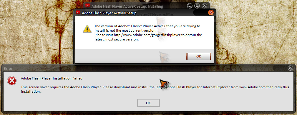 adobe flash player settings can't click